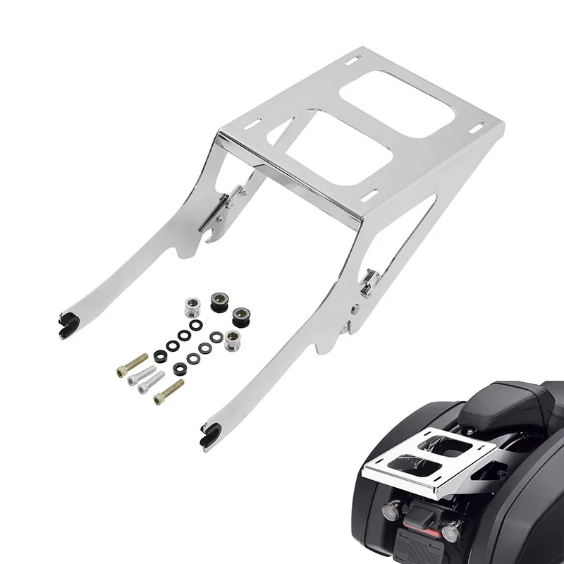 Motorcycle Two Up Mounting Rack For Harley Tour Pak Softail Deluxe FLDE-Heritage Classic FLHC FLHCS -
