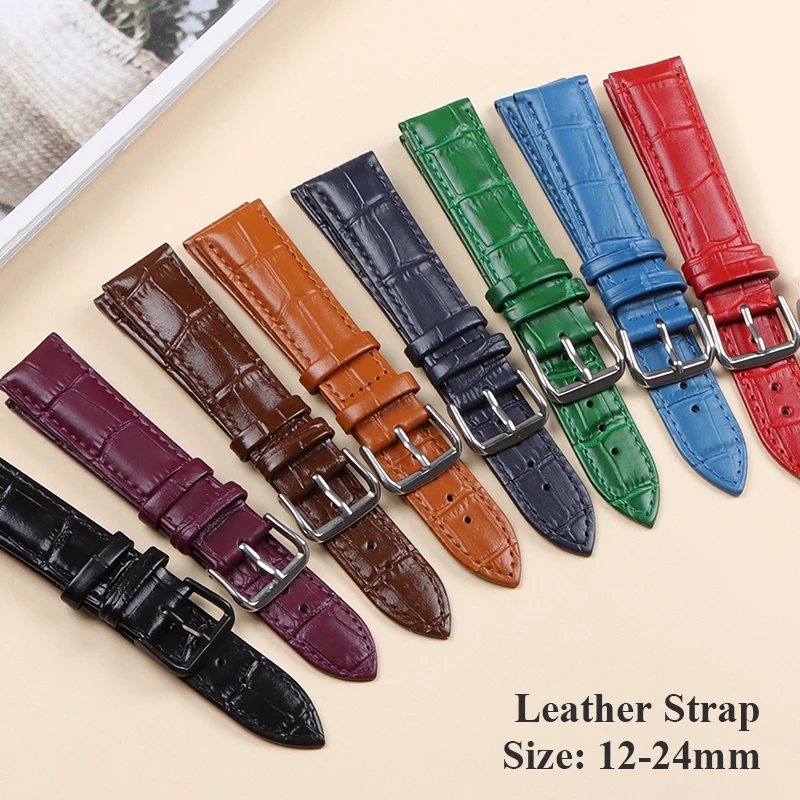 Elegant Universal Leather Watch Strap – Premium Replacement