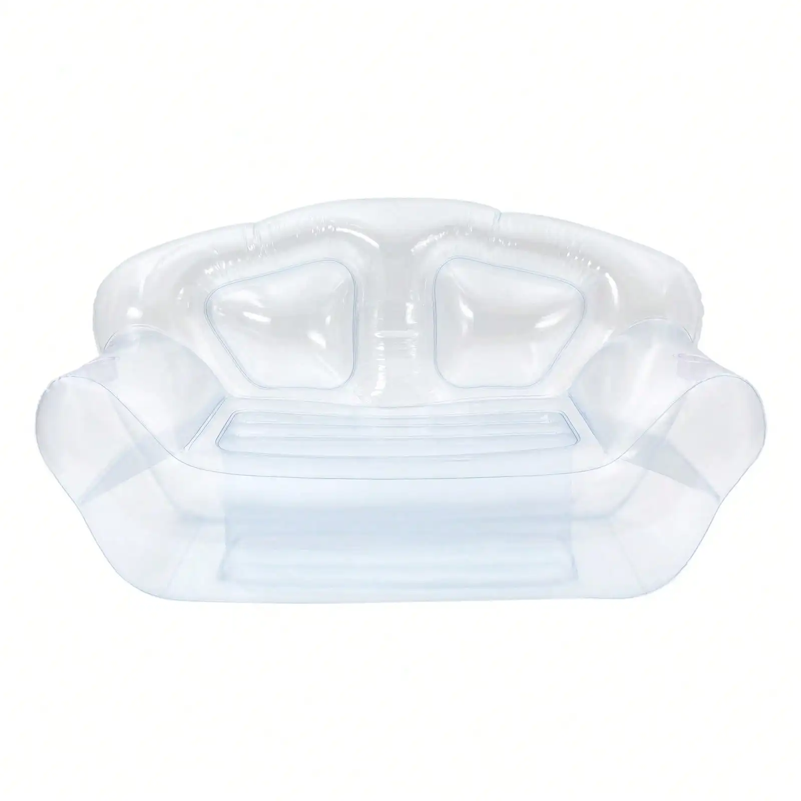 Inflatable Double Person Sofa Clear/Pink/Blue/Green Blow UP Chairs Portable Air Sofa Camping Yard Couchs Outdoor Activitiy 6