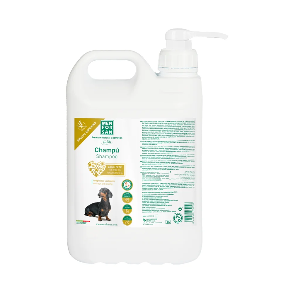 Shampoo Tea Tree Dogs Menforsan 5L.