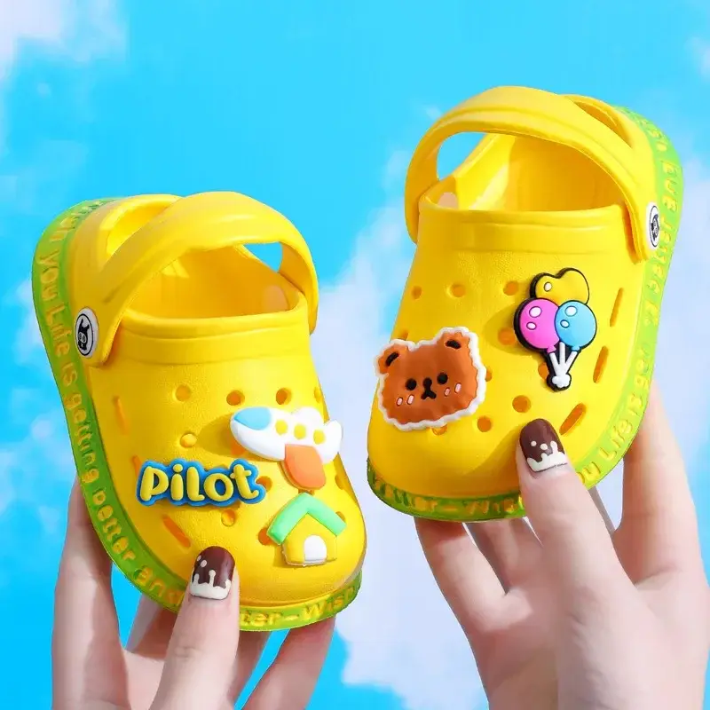 Summer Kids ShoesSandals Hole Children's Shoes Slippers Soft Anti-Skid Cartoon Design Hole Baby Shoes Sandy Beach For Boys Girls - Image 7