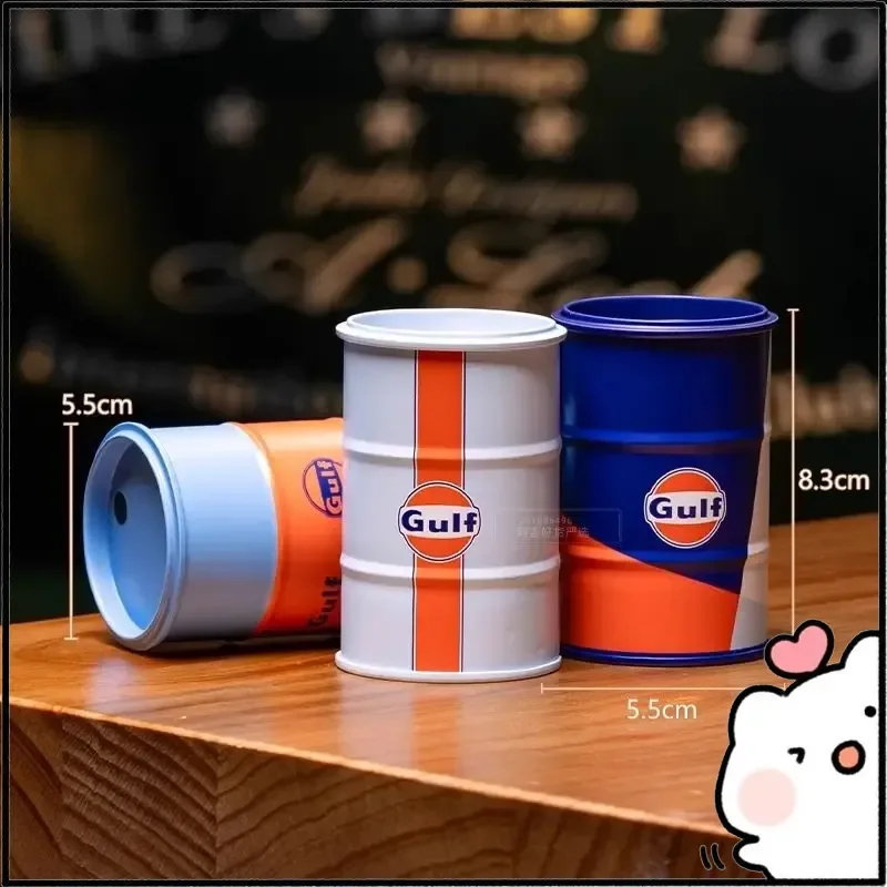 Gulf Oil Rennwagen-Lack Mikromodell Eisenbox Szenendekoration Schreibtisch-Ornament Aufbewahrungsbehälter Heim-Garten-Deko Handwerk