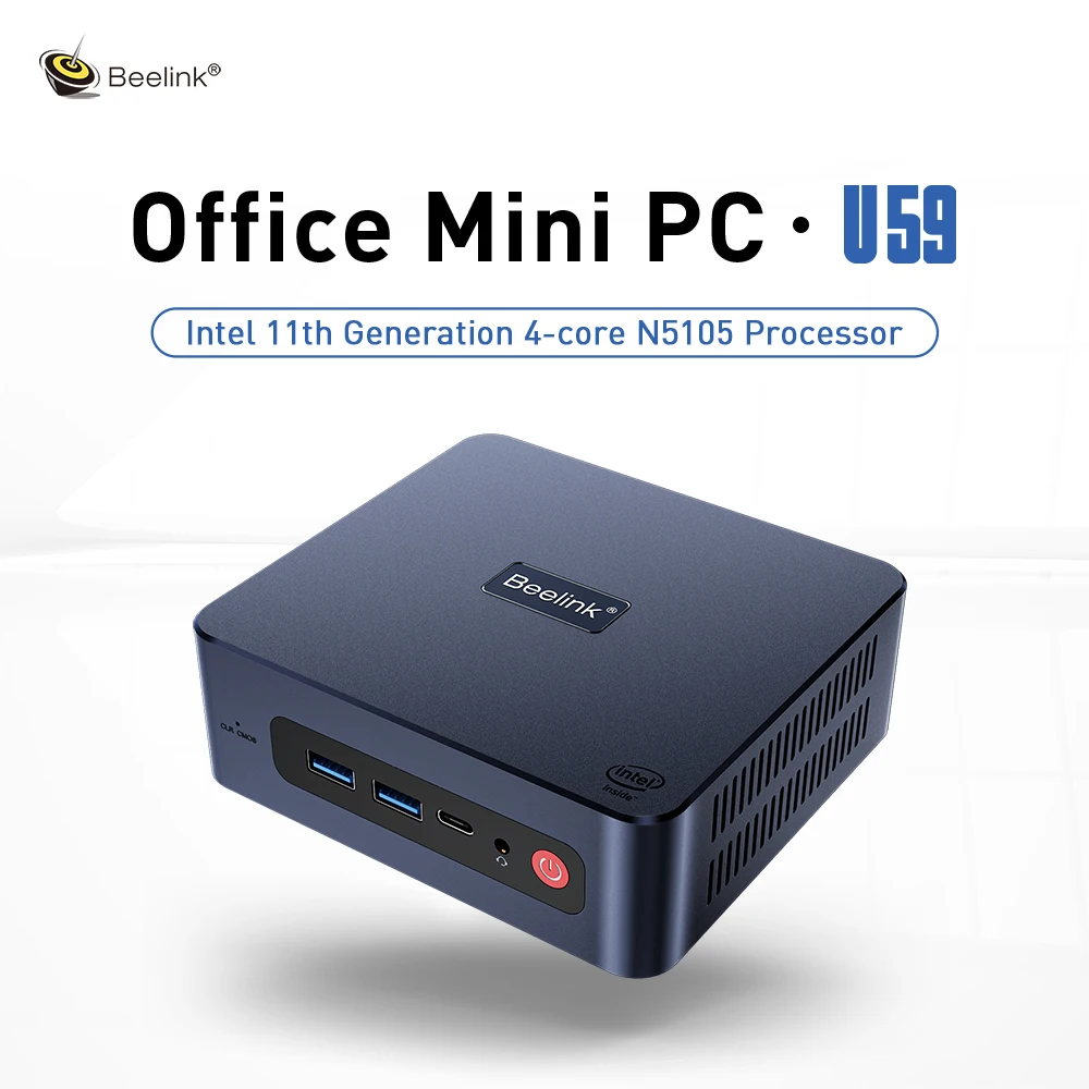 Beelink U59 Pro Mini PC Win 11 Intel 11th N5105 DDR4 8GB 16GB 512GB SSD Dual Wifi 1000M LAN Gaming Mini Computer GK Mini S