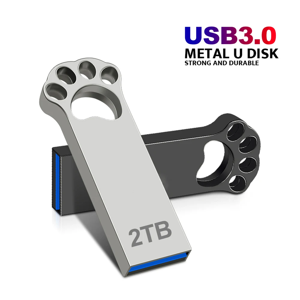 thumbnail image 1 of Memoria USB 3.0 de alta velocidad de 2 TB, unidad flash USB de 1 TB, memoria USB de metal resistente al agua, SSD portátil, memoria USB, 1 of 5