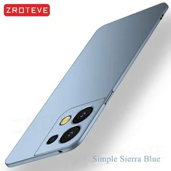 ZROTEVE Slim Frosted Hard PC Phone Case Cover for Reno8 Lite (5G) (Simple Sierra Blue)