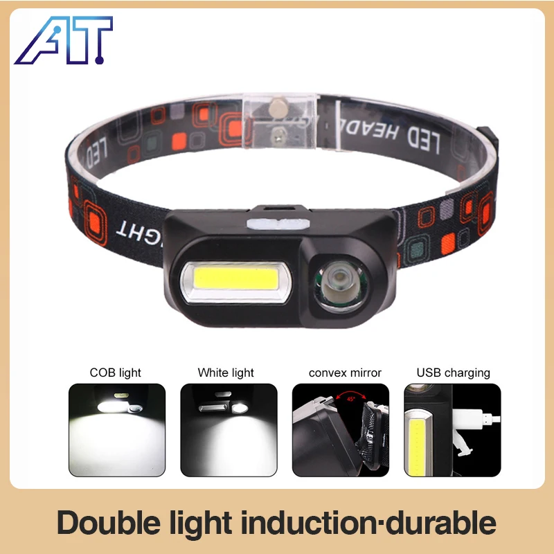 

XPE COB Headlamp Multi Function Portable Strong Light Outdoor Head Lamp USB Rechargeable LED Flashlight Outdoor Camping Fishing