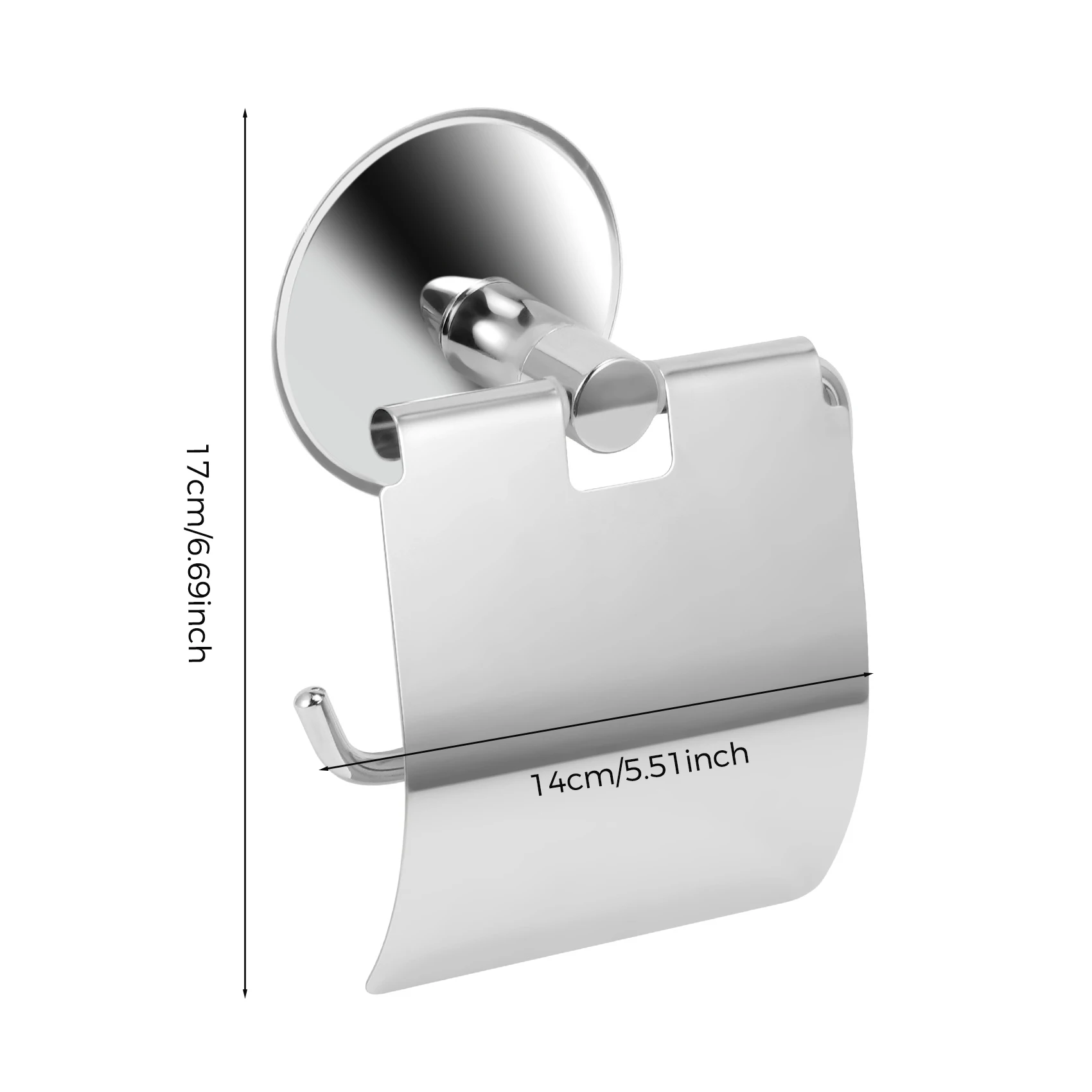 Stainless Steel Toilet paper Holder Heavy Duty Suction Wall Mount Toilet Tissue Paper Holder Bathroom Paper Roll