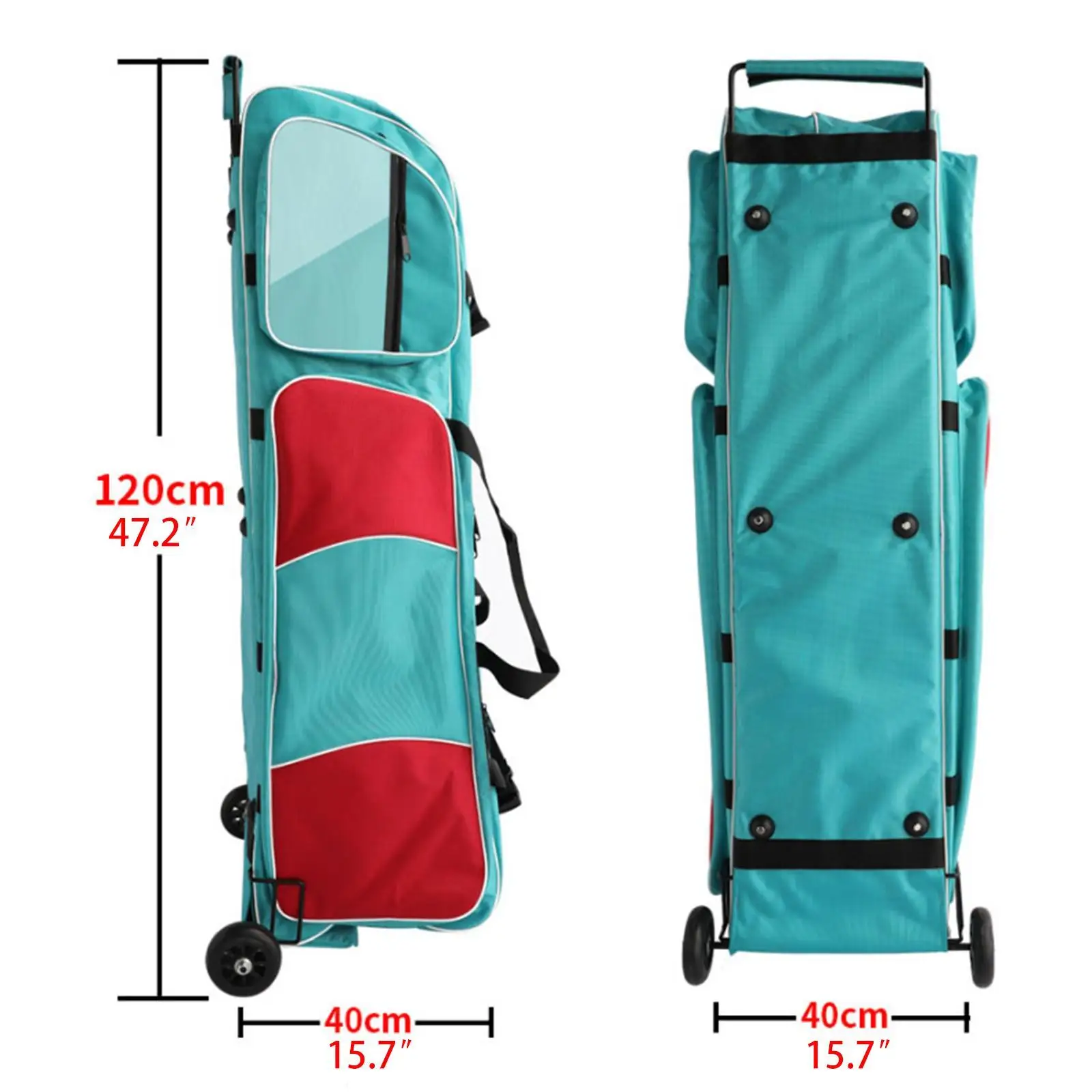 Fencing Bag with Wheels Lightweight with Retractable Handle Trolley Case Rolling Fencing Bag for Enthusiasts Saber Training Epee