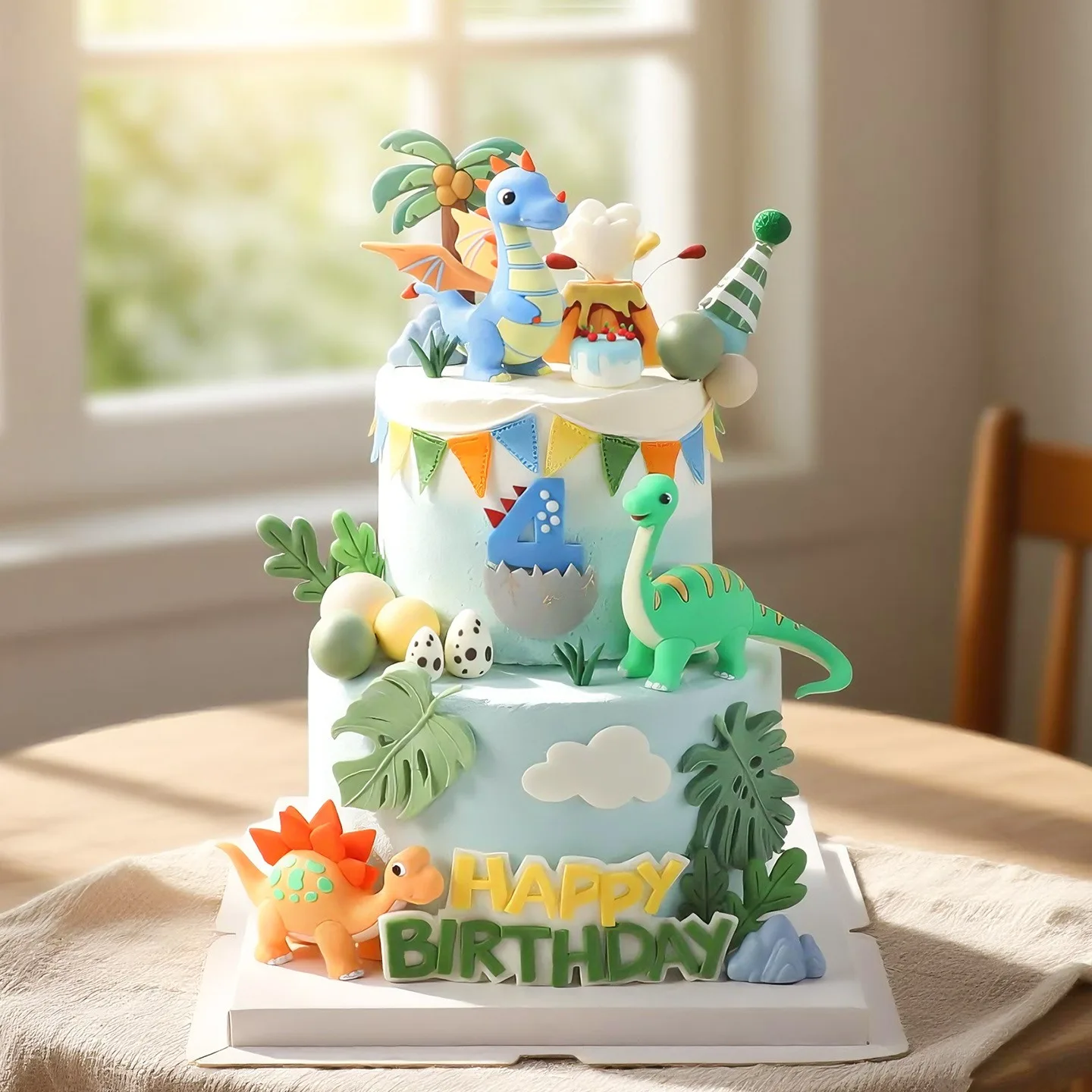 Dinosaur Cake Topper Jungle Birthday Decoration Set Dinosaur Party Supplies
