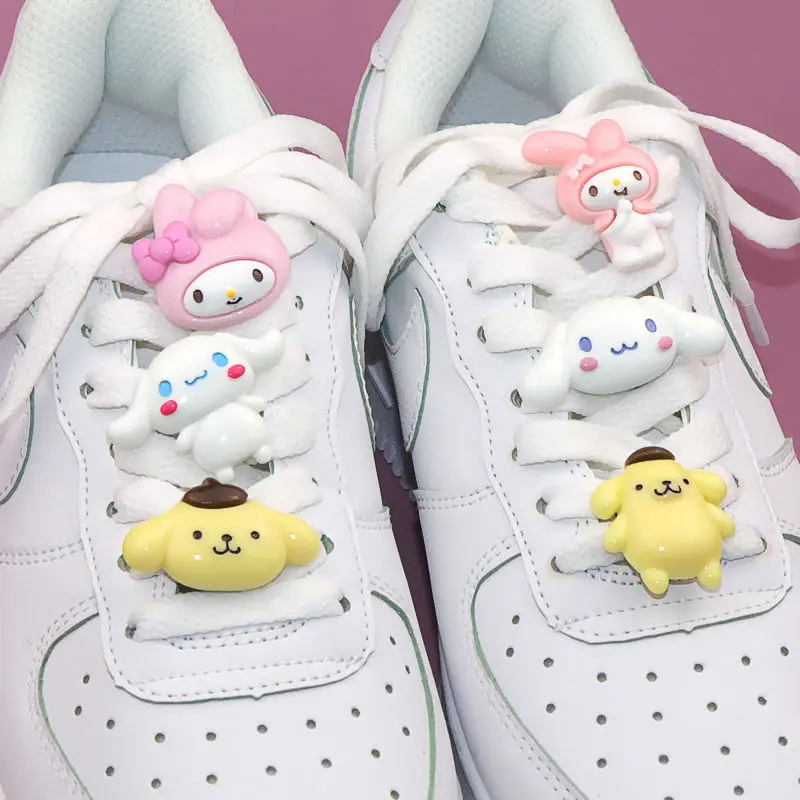 

Sanrio Hello Kitty Shoes Diy Accessories Cute Melody Pom Purin Cinnamoroll Shoes Buckles Lace Decorations Y2k Kawaii Gift