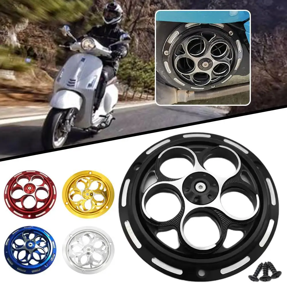 for vespa Sprint Primavera 150 (2013-) CNC Aluminum Rotating Cooling Fan Cover Engine Radiator Guard & Stylish motorcycle cooling fan radiator fan mounting kit