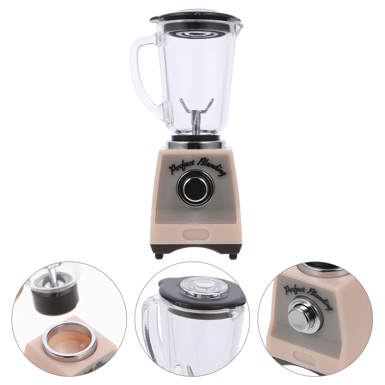 1:12 Mini Accessories Miniature Juicer Dollhouse Toy Kitchen Kids Plastic Toddler Electric Juicer Model Toy House 6