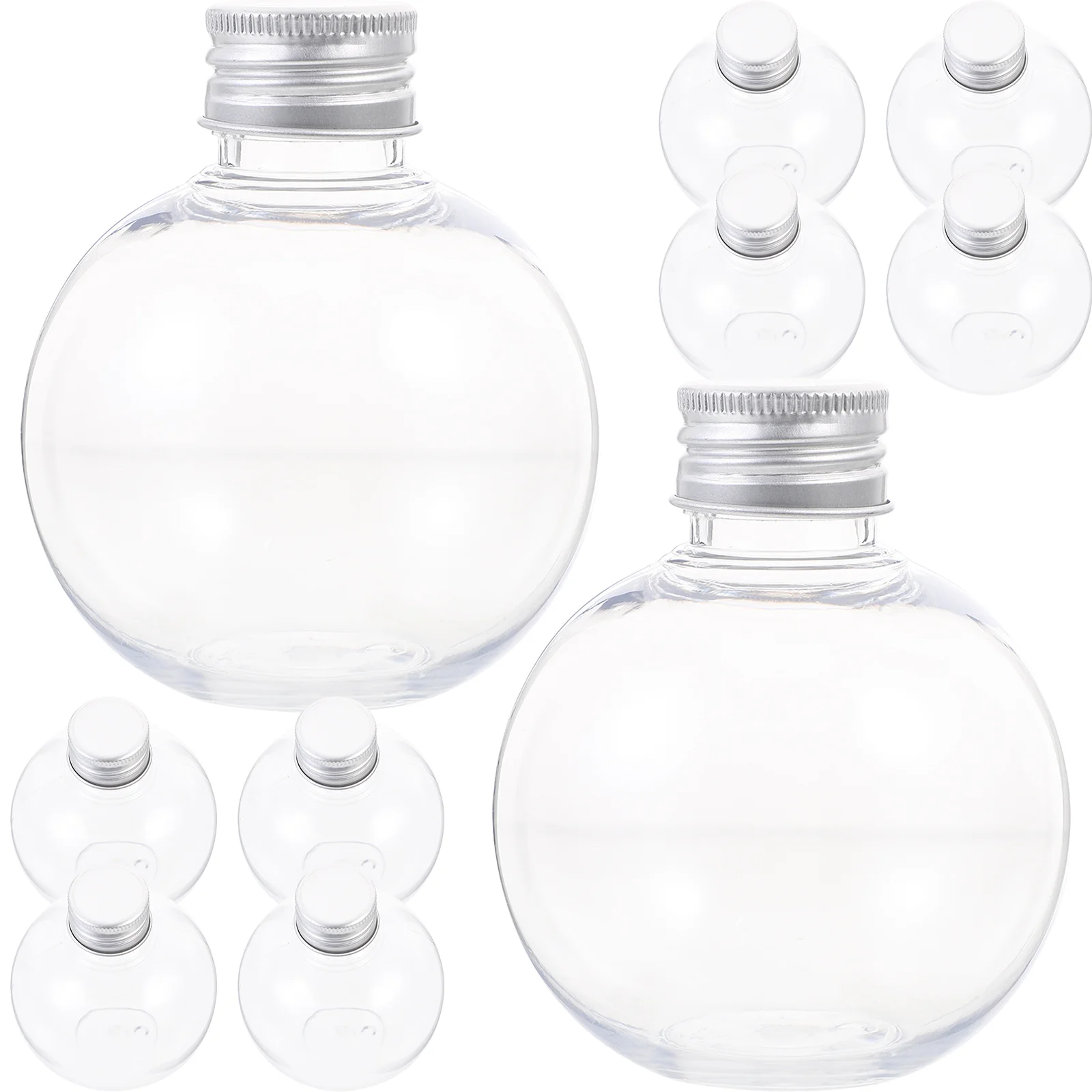 10 Pcs Transparent Spherical Bottle Water Bottles Bulb Drink Coffee Multi-function Juice The Pet Plastic Christmas Containers 2