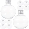 10 Pcs Transparent Spherical Bottle Water Bottles Bulb Drink Coffee Multi-function Juice The Pet Plastic Christmas Containers 2