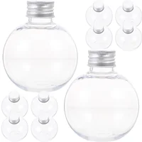 10 Pcs Transparent Spherical Bottle Water Bottles Bulb Drink Coffee Multi-function Juice The Pet Plastic Christmas Containers 2