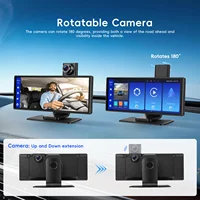 Podofo 10.26" Autoradio Multimédia Universel avec Écran 4K, Caméra de Tableau de Bord, Carplay Sans Fil, Android Auto, Bluetooth et WiFi pour Voitures et Fourgonnettes 7