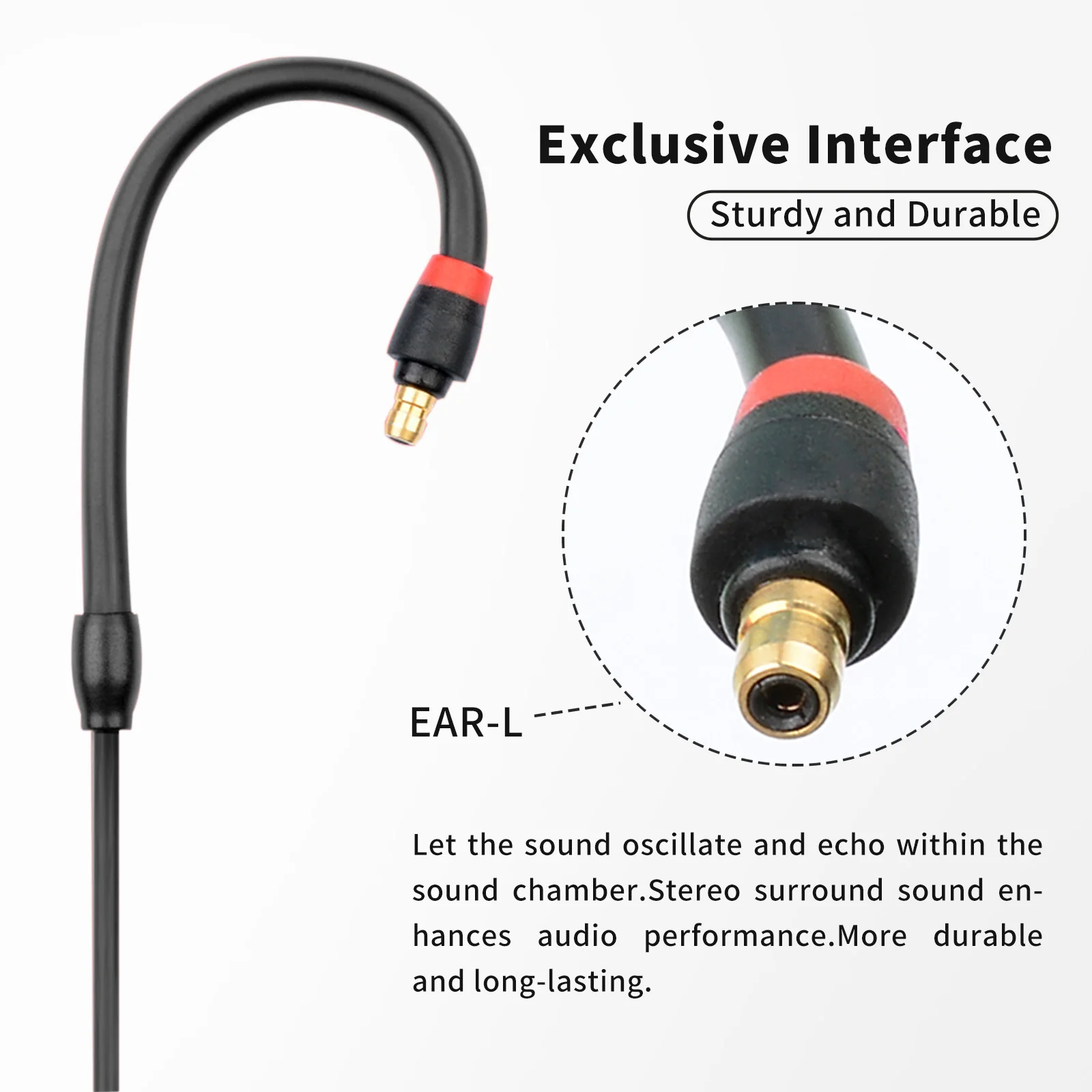 Câble De Remplacement Pour écouteurs Sennheiser IE100/400/500 Pro - 3,5 Mm, Tressé OFC, Longueur 1,2 M
