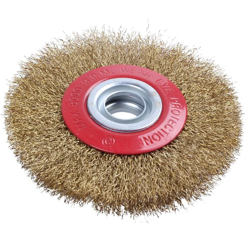 

3X Wire Brush Wheel For Bench Grinder Polish + Reducers Adaptor Rings,5Inch 125Mm