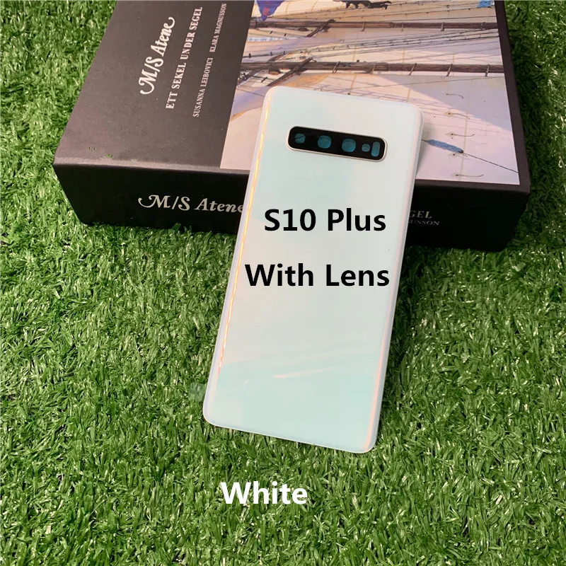S10+ Housing For Samsung Galaxy S10 Plus G975 6.4" Glass Battery Back Cover Repair Replace Door Rear Case + Camera Lens S1780f900f08a4d6984fea0a7c8f6e669O