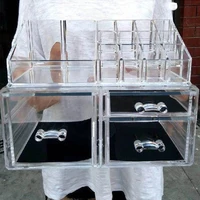 Desktop Cosmetics Display Stand lipstick Skincare Storage Box Acrylic Transparent Multi-layer Drawer Storage Rack, S#-M# Model 1