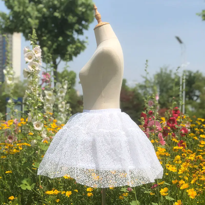 

45cm Lolita Violent Daily Adjustable Fish Bone Mid length Flower Wedding Petticoat Lolita Pengpeng Skirt Brace Korea Japan