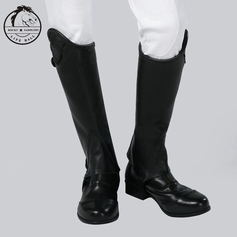 onlyChildren's cowhide Equestrian leg warmers Chappus comfortable and breathable Equestrian Chaps Knight's equipmenthorse riding 2