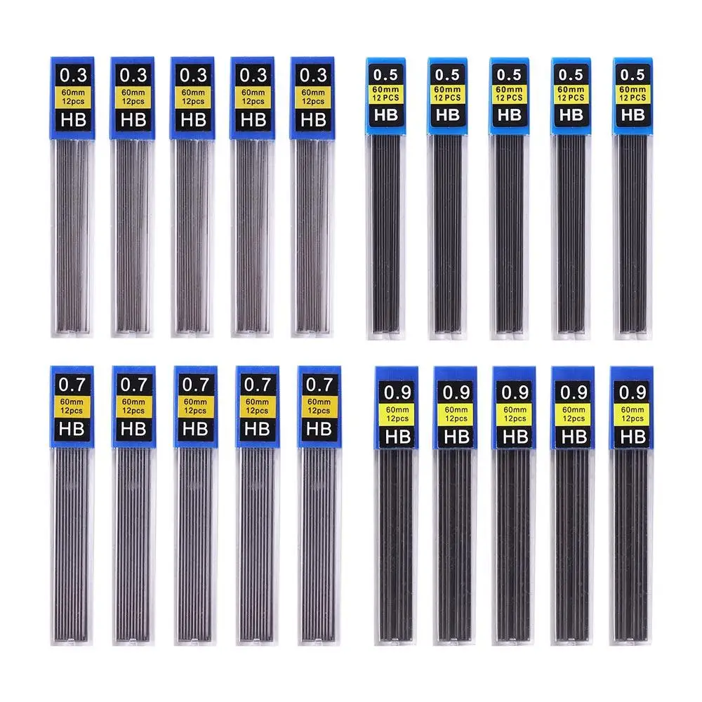 

5Pcs/lot 0.3mm 0.5mm 0.7mm 0.9mm Mechanical Pencil Lead Refill Art Drawing Automatic Pencil Replaceable Refills Cute Stationery