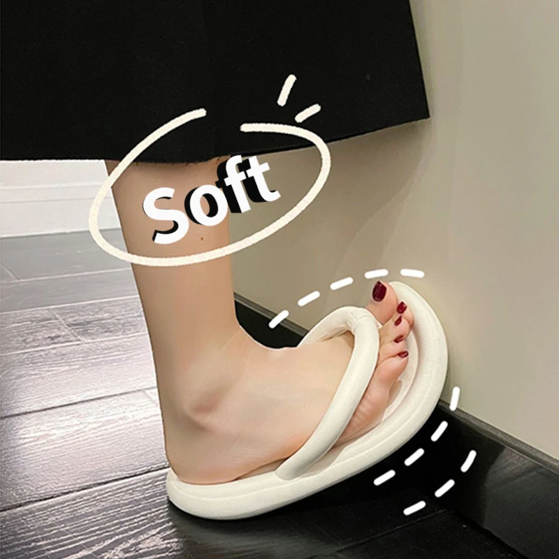 

2023 Outdoor Travel Beach Slippers Soft Non-slip Casual Flip Flops Women's Slippers Summer Fashion Platform Sandals