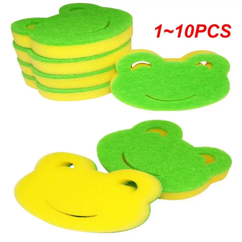 

Dishwashing Sponge Frog Shape Creativity Soft Powerful Scouring Kitchenware Cleaner Household Bathroom Cleaning Tools