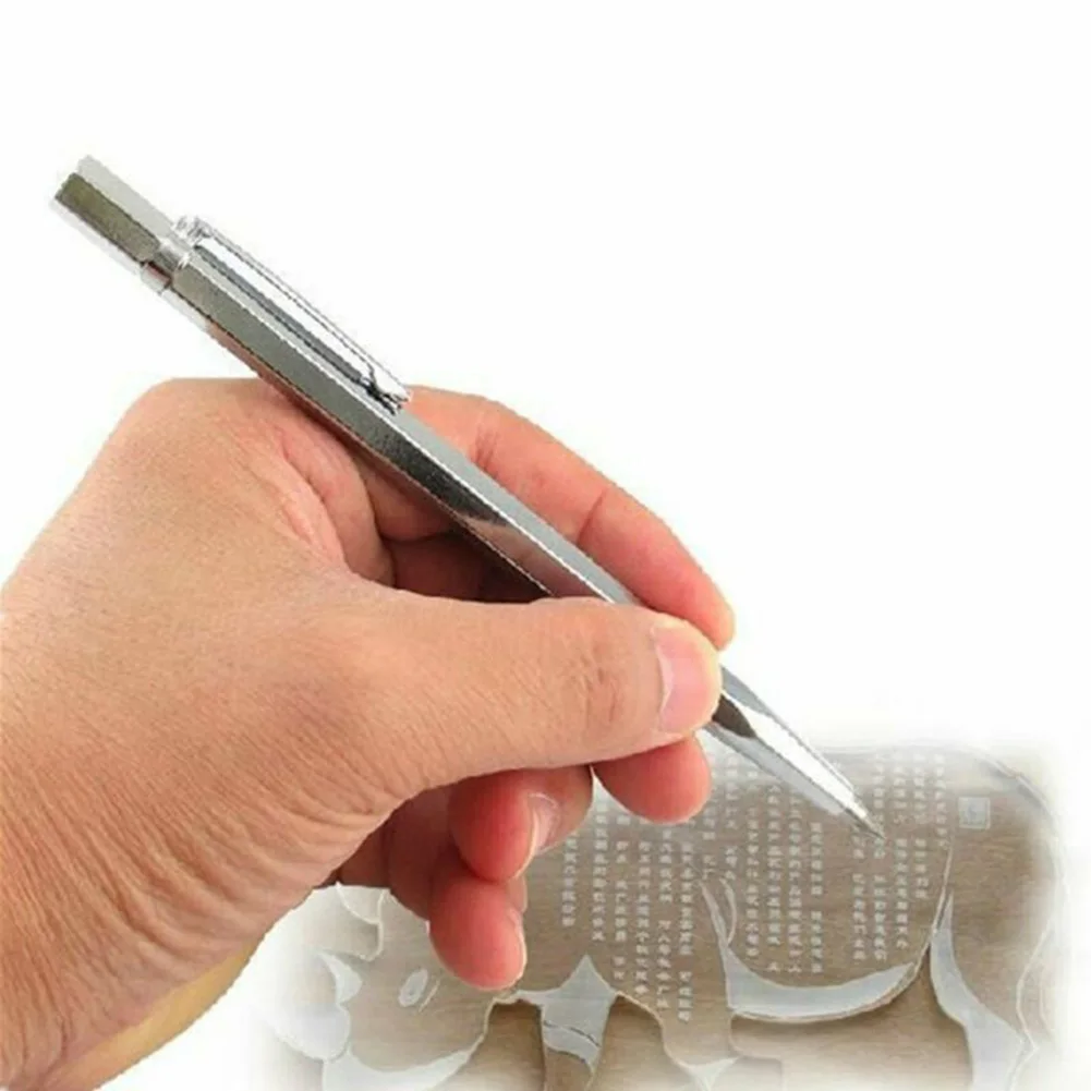

Silver Tungsten Carbide Scribing Pen Tip Steel Scriber Scribe Mark Marker Metal Workshop 1 * Tungsten Carbide Scribing Pen