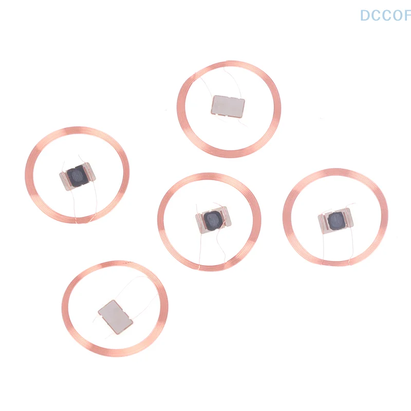 5pcs 21.6mm 13.56MHZ UID IC Card ID Rewritable Changeable Chip Keyfob RFID Self-adhesive coil