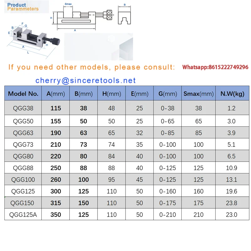 Precision Tool Maker QGG50 63 73Vise 2"/2.5"/3" Right Angle Mirror Grinder CNC Vise Grab Tong Surface Grinder Milling 6