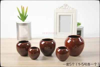 5pcs/set Five elements energy pot cupping complete set of ceramic cupping beauty salon home complete set of ceramic cupping 2