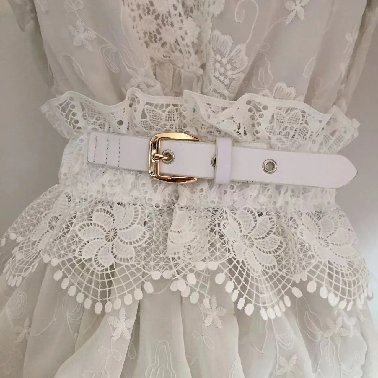 2024 Lace Ladies Dress Wide Belt Elastic Vintage Buckle Leather Wide Fashion Wild Pin Buckle Women's Belt Waist Seal Belt