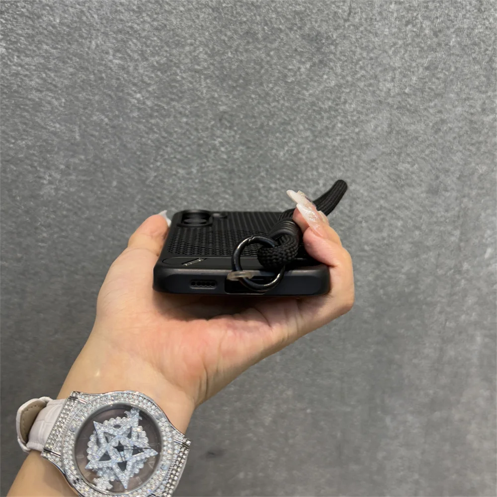 Luxury Magnetic Heat Dissipation Phone Case with Invisible Fold Stand and Breathable Plating Cover