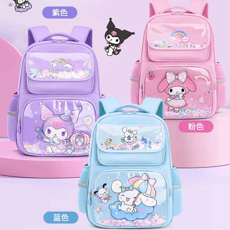 Children Backpack Sanrio New Melody Student Schoolbag Stain-Resistant Cute Cartoon Casual and Lightweight Shoulder Pad Backpack children backpack children bag students backpack shoulder backpack