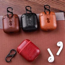 

Business Case For Apple Airpods 1 2 3 PC Leather Cover For Airpos pro 1 2 With Buttons Protective Headphone for Airpod 1 2 3 Pro