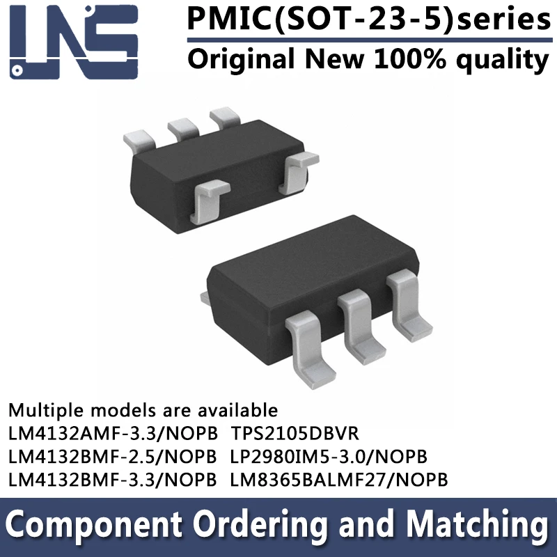 

TPS2105DBVR LM4132AMF-3.3/NOPB LM4132BMF-2.5/NOPB LM4132BMF-3.3/NOPB LM8365BALMF27/NOPB LP2980IM5-3.0/NOPB SOT-23-5 PMIC, 1 шт.