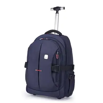 Zaino con ruote Ruote Viaggio pendolare, Borsa Bagagli da viaggio Borsa per computer aziendale Zaino di grande capacità Leggero rotolamento