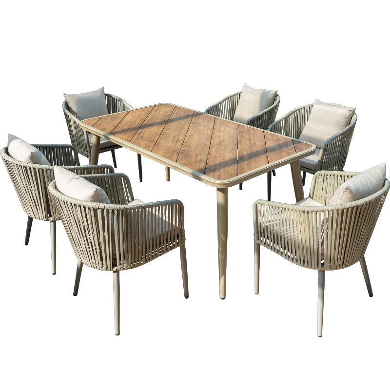 

Outdoor tables and chairs, table and chair combination, outdoor terrace, garden rattan weaving rattan chairs in the courtyard