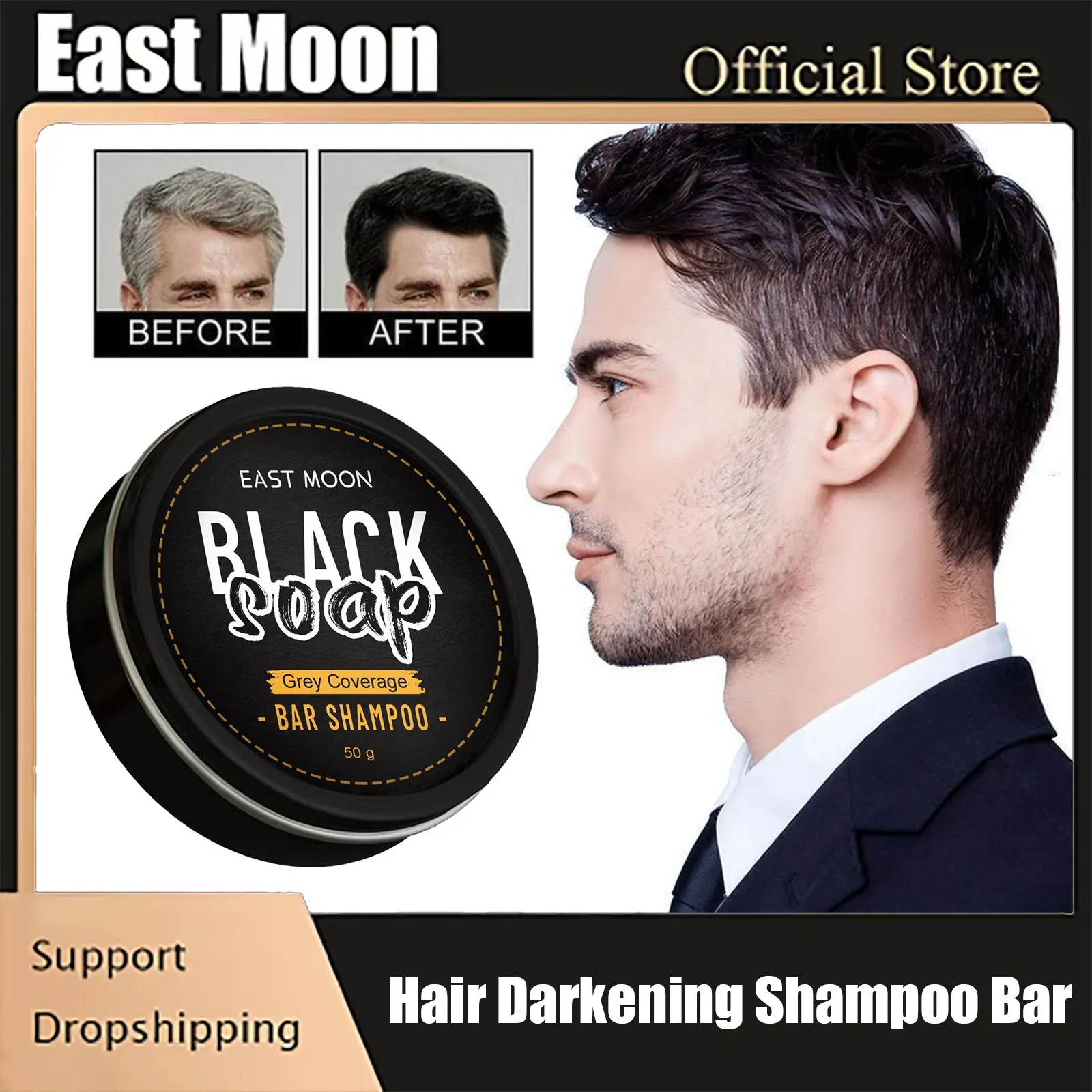 

Hair Darkening Shampoo Bar Cover Gray White Color Anti Hair Loss Dandruff Remover Cleansing Nourishing Black Hair Dye Shampoo