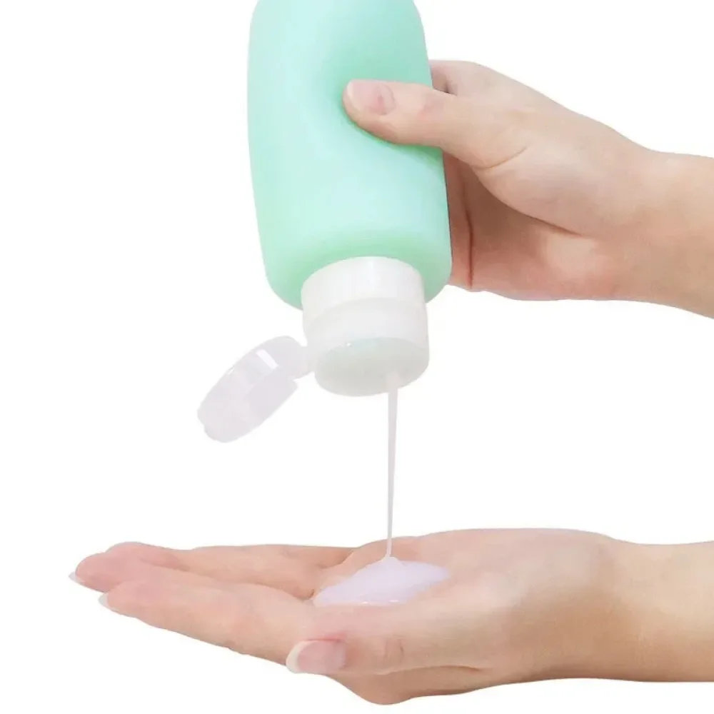 Silicone Bottle 200ml Refillable Lotion Shower Gel Shampoo Container Empty Portable Travel Accessories