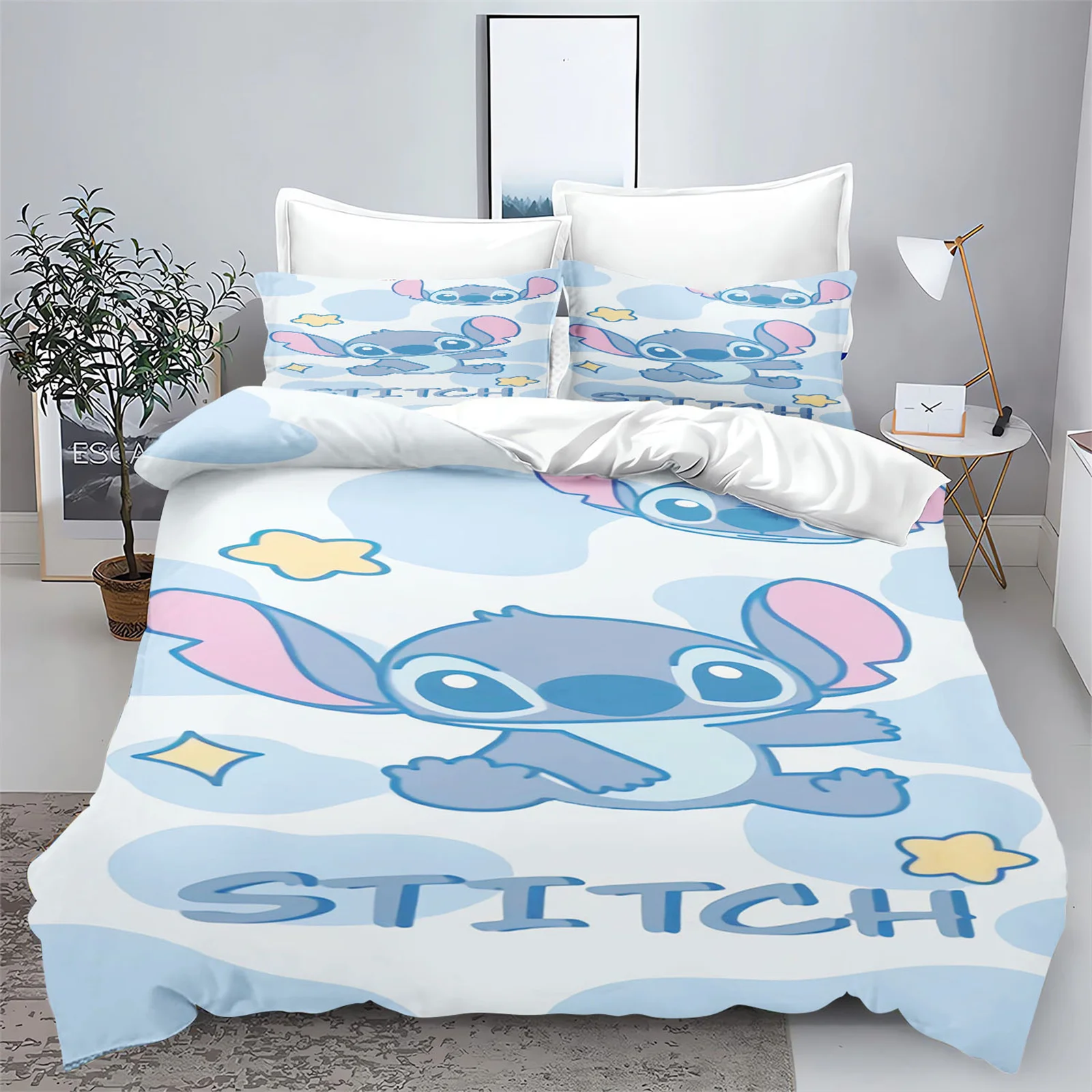 Description Picture 4 of itemStitch Duvet Set Bedding King Size Luxury Cover 3-Piece 1 Quilt Children 100% Polyester