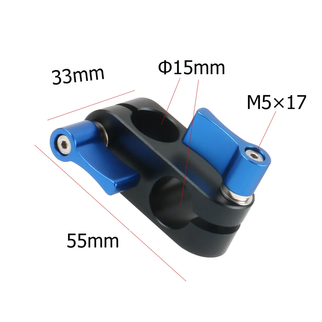 Right Angle 15mm Rod Rig Clamp Adapter 90 Degree for 5D2 5D3 A7s GH4 SLR Camera