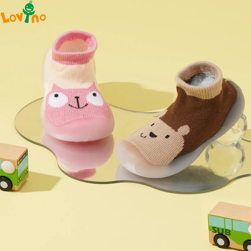 Baby Cartoon Animal Toddler Shoes Breathable Soft Sole Comfortable Baby Shoes Healthy Material Newborn Floor Shoes 6-18 Months