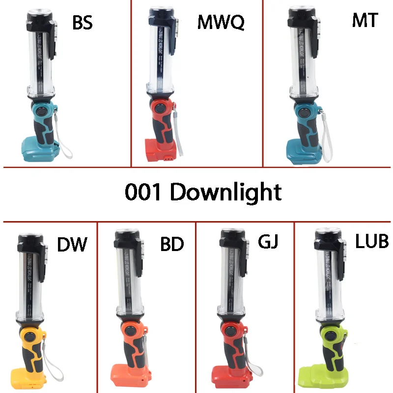For BLACK DECKER For Bosch Craftsman Dewalt Makita Milwaukee Downlight Spotlights Lamp 14.4V 18V Lithium Battery