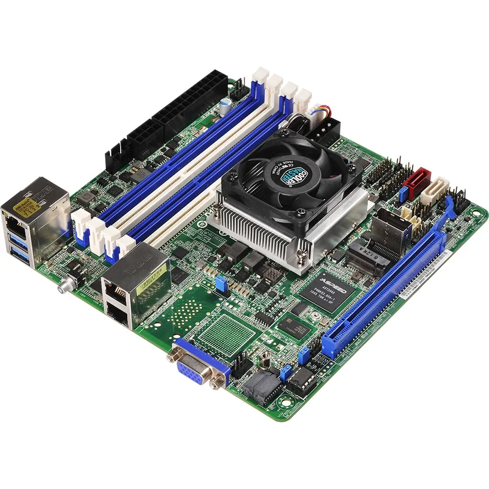 ASRock 랙 LGA1150 DDR4 128GB 지지대 Xeon D1521 서버 마더보드 D1521D4I