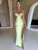Sexy Strapless Satin Maxi Dress Women Open Back High Slit Slim Dress Women Spring Summer Elegant Party Club Vestidos