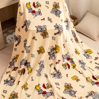 Comfortable Blanket Tom and Jerry Lovely Warm Flannel Blanket Pillowcase Cartoon Cat Mouse Bedspread Sofa Bed Gifts Girl 5