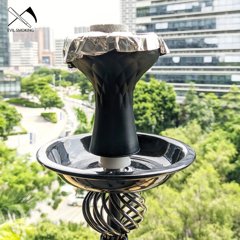 Evil Smoking Silicone Hookah Bowl One Hole Funnel Shisha Head Holder